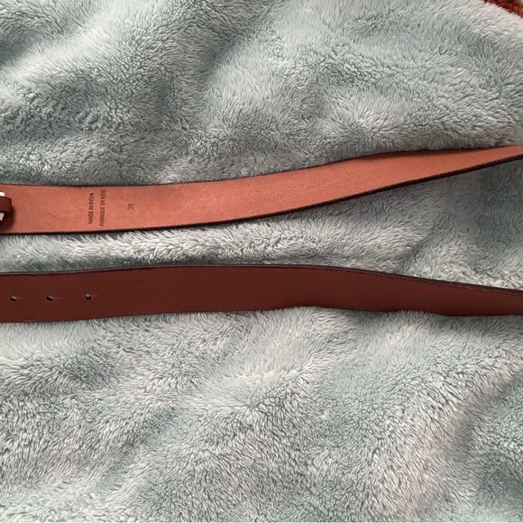 Polo by Ralph Lauren Tan Leather Belt with Bear Buckle - Picture 7 of 8